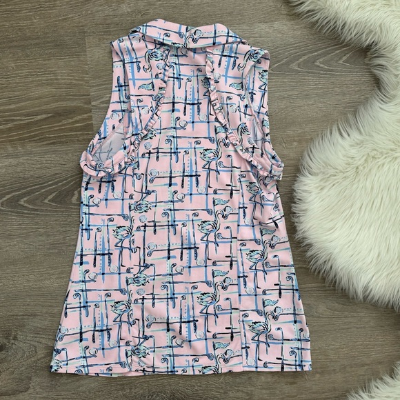 LILLY PULITZER Sleeveless Luxletic Martina Polo Golf Top - Picture 2 of 4